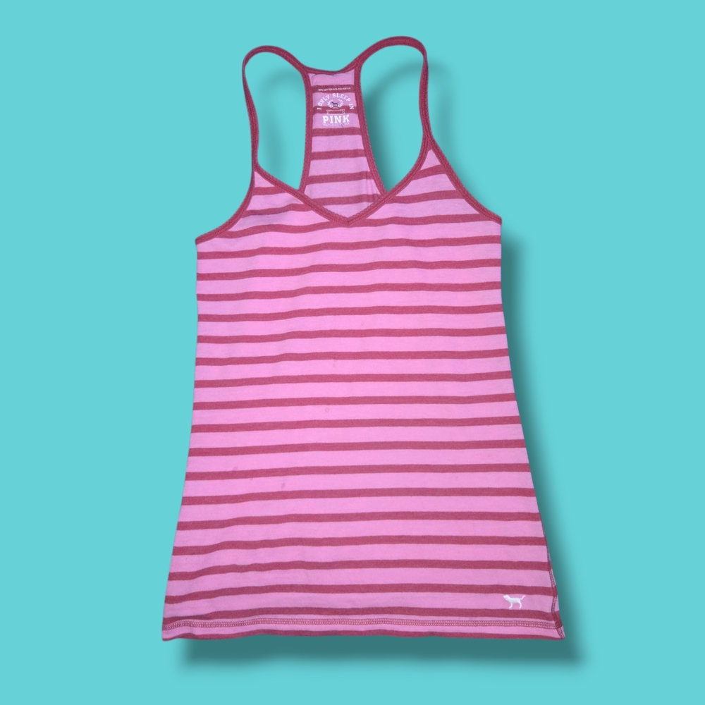 Pink Striped Women's Swim Top
